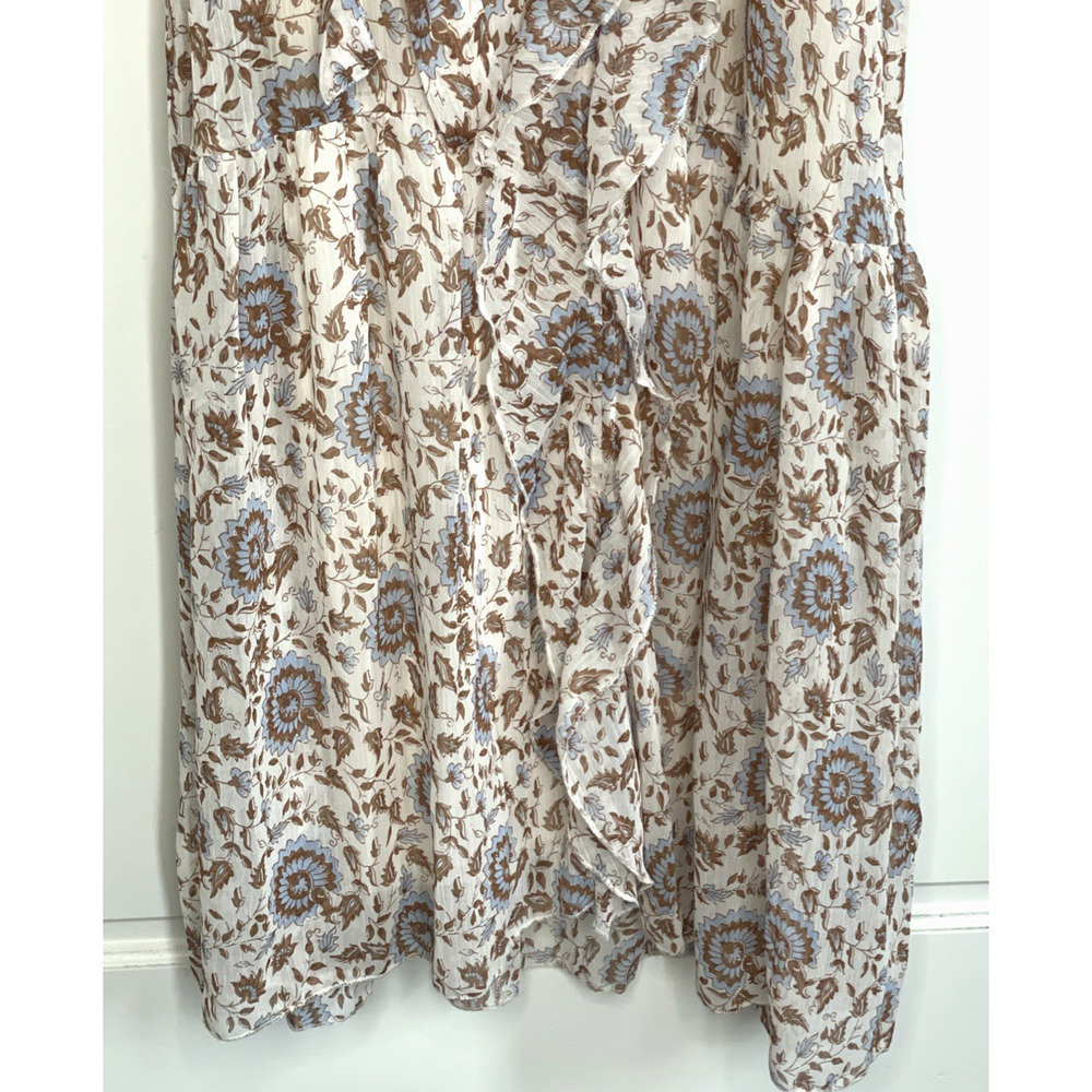 Lucky Brand Women’s Bohemian Ruffle Maxi Dress Size S Floral Cottage Peasant - Picture 5 of 16